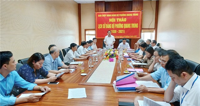 Đảng bộ phường  Quang Trung: Hội thảo cuốn “Lịch sử Đảng bộ phường giai đoạn 1930-2021”