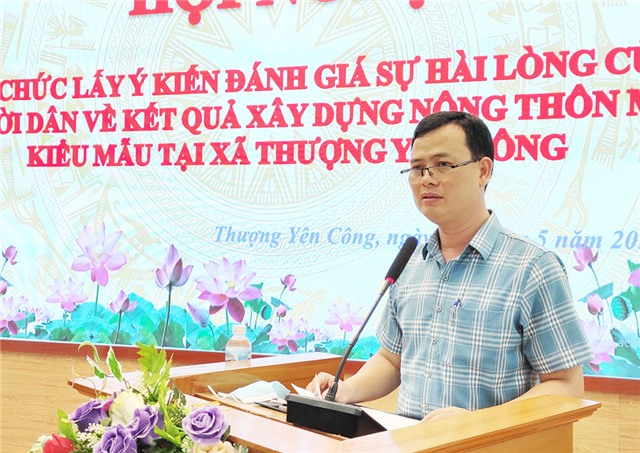 Hội nghị lấy ý kiến đánh giá sự hài lòng của người dân về kết quả  uu888 game nông thôn mới kiểu mẫu tại xã Thượng Yên Công