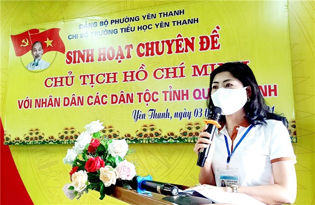 Chi bộ Trường Tiểu học Yên Thanh sinh hoạt chuyên đề Chủ tịch Hồ Chí Minh với nhân dân các dân tộc tỉnh uu888 one