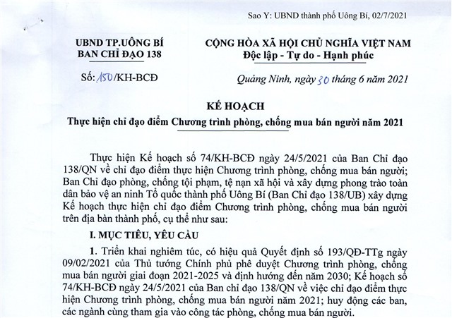 Kế hoạch thực hiện chỉ đạo điểm Chương trình phòng, chống uu888 bet app người năm 2021