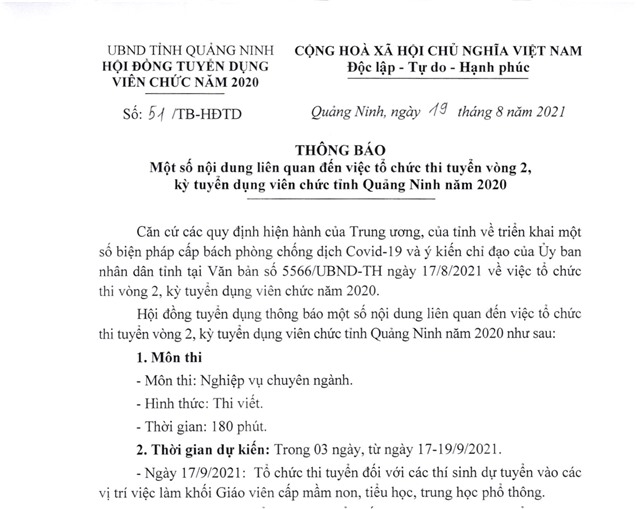 tải uu888 một số nội dung liên quan đến việc tổ chức thi tuyển vòng 2, kỳ tuyển dụng viên chức tỉnh uu888 one năm 2020