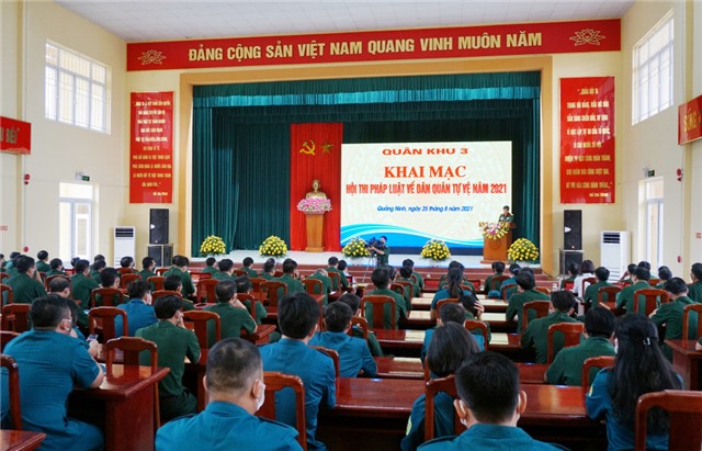 Khai mạc Hội thi Pháp luật về Dân quân tự vệ - Quân khu 3 năm 2021