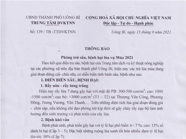 tải uu888 phòng trừ sâu, bệnh hại lúa vụ mùa 2021
