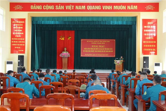 Bộ CHQS tỉnh uu888 one: Khai mạc huấn luyện 14 Tiểu đoàn Tự vệ ngành Than