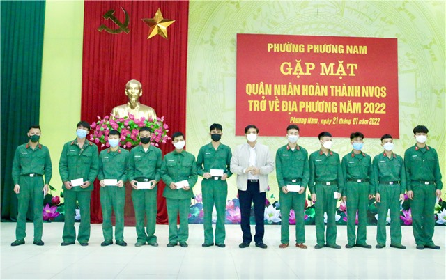 Phường Phương Nam: Gặp mặt quân nhân hoàn thành nghĩa vụ quân sự trở về u8888