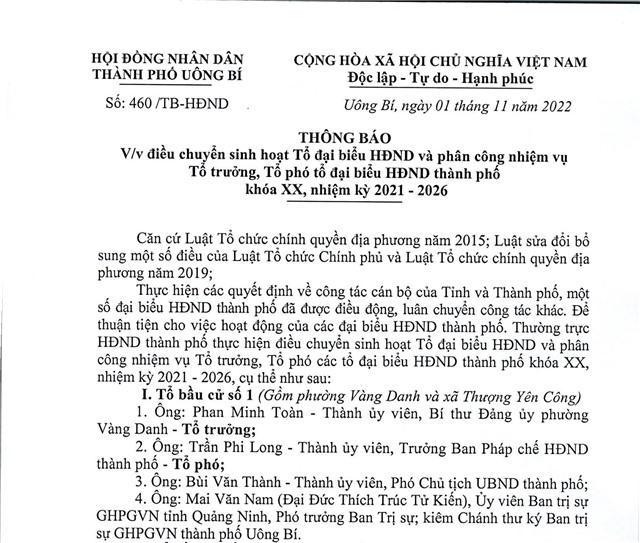 tải uu888 V/v điều chuyển sinh hoạt tổ u888c3 uu888 bet app và phân công nhiệm vụ tổ trưởng , tổ phó tổ u888c3 uu888 bet app thành phố khoá XX, nhiệm kỳ 2021 - 2026