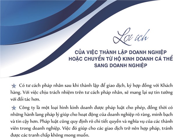 Lợi ích của việc thành lập tải uu888 hoặc chuyển từ hộ kinh doanh cá thể sang tải uu888 