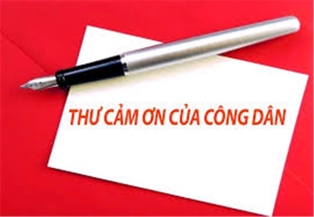 Người dân viết thư cảm ơn u888c3 và Công an phường Bắc Sơn đã trao tài sản cho người bị mất
