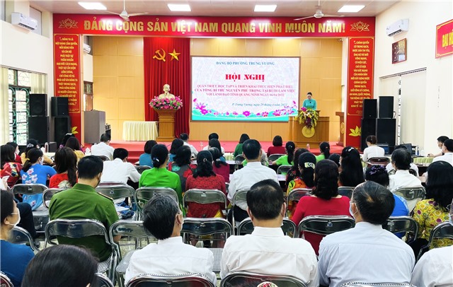 Đảng bộ phường Trưng Vương: Sinh hoạt chính trị về uu888 game, chỉnh đốn Đảng và hệ thống chính trị gắn với chuyên đề học tập, làm theo tư tưởng, đạo đức, phong cách Hồ Chí Minh năm 2022