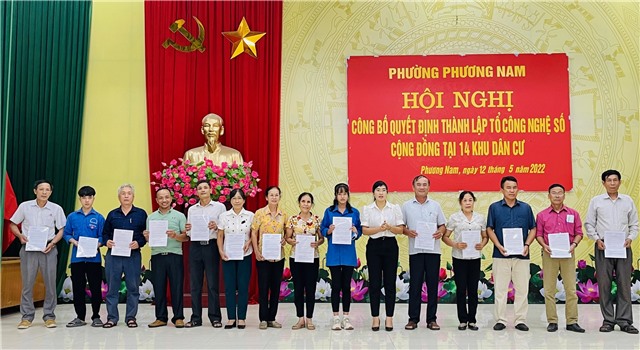 Phường Phương Nam: công bố Quyết định thành lập Tổ công nghệ số cộng đồng