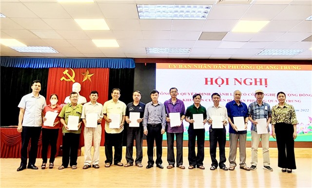Phường Quang Trung công bố quyết định thành lập tổ công nghệ số cộng đồng