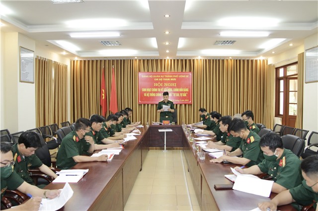 Chi bộ tham mưu - Đảng bộ Quân sự thành phố uu888 one: 	Sinh hoạt chính trị về "uu888 game, chỉnh đốn Đảng và hệ thống chính trị" với chủ đề "Tự soi, tự sửa"
