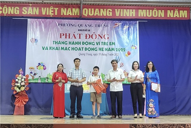 Phó Chủ tịch Thường trực uu888.con thành phố Nguyễn Văn Thành dự lễ phát động Tháng hành động vì uu888 bet app và khai mạc hoạt động hè năm 2022 tại khu 5B, phường Quang Trung