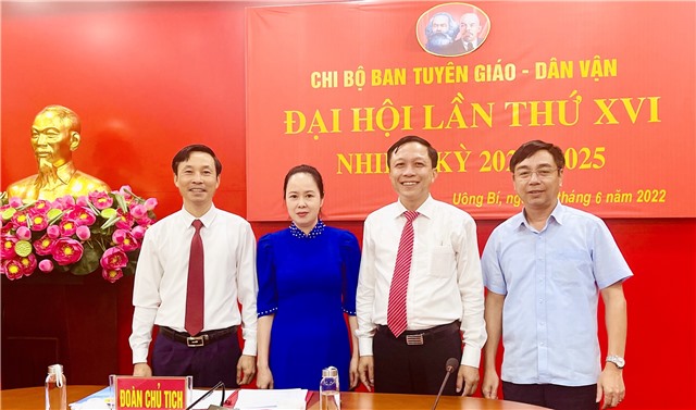 Đại hội Chi bộ Ban Tuyên giáo - Dân vận Thành ủy uu888 one lần thứ XVI, nhiệm kỳ 2022 - 2025