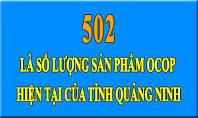 502 - Là số lượng sản phẩm OCOP hiện tại của tỉnh uu888 one