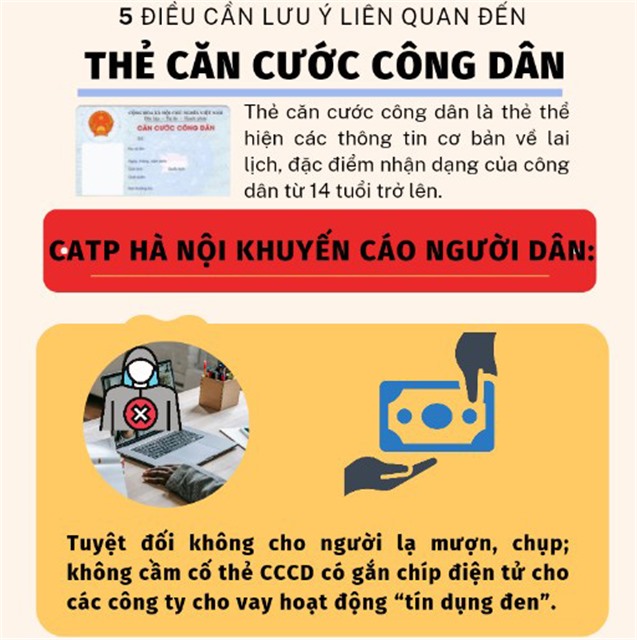 CÔNG AN KHUYẾN CÁO: 5 điều cần lưu ý liên quan đến thẻ căn cước u888c3