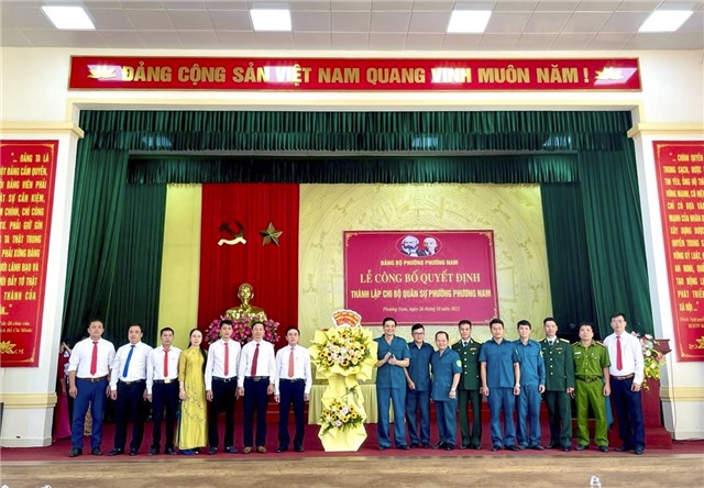 Công bố Quyết định thành lập Chi bộ Quân sự phường Phương Nam