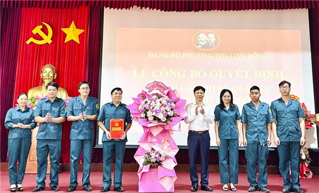 Công bố Quyết định thành lập Chi bộ Quân sự phường Phương Đông