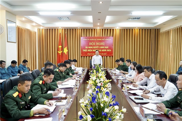 Đảng uỷ quân sự thành phố uu888 one họp phiên cuối năm 2023