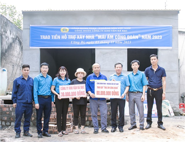 Công ty Kho vận Đá Bạc - Vinacomin: Hỗ trợ người lao động có hoàn cảnh khó khăn xây nhà từ nguồn quỹ “Mái ấm Công đoàn” 