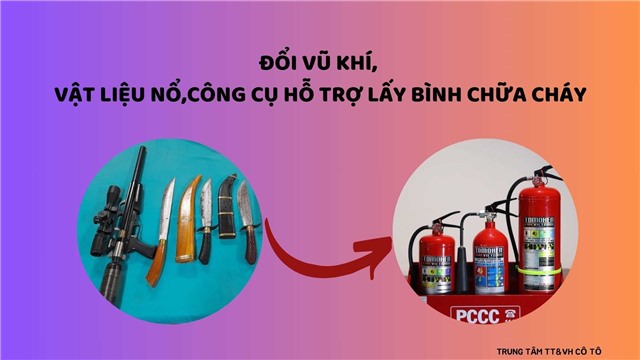 uu888 one triển khai chương trình "Đổi vũ khí, vật liệu nổ và công cụ hỗ trợ lấy bình chữa cháy"