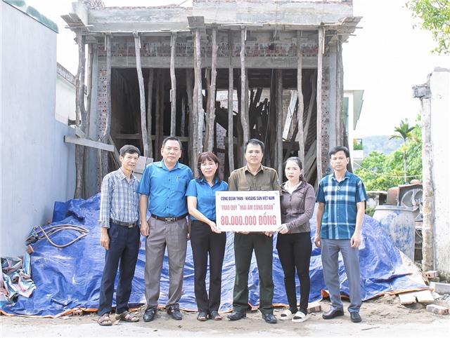 Công ty kho vận Đá Bạc – Vinacomin: Hỗ trợ người lao động có hoàn cảnh khó khăn xây nhà từ nguồn quỹ “Mái ấm Công đoàn”