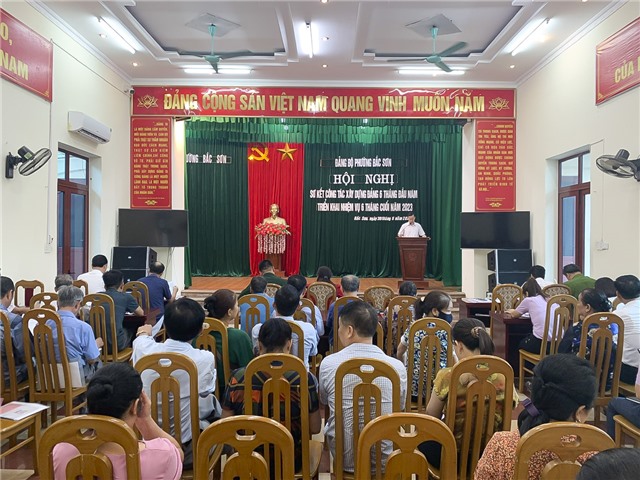 Đảng bộ phường Bắc Sơn: Sơ kết công tác uu888 game Đảng 6 tháng đầu năm, triển khai nhiệm vụ 6 tháng cuối năm 2023