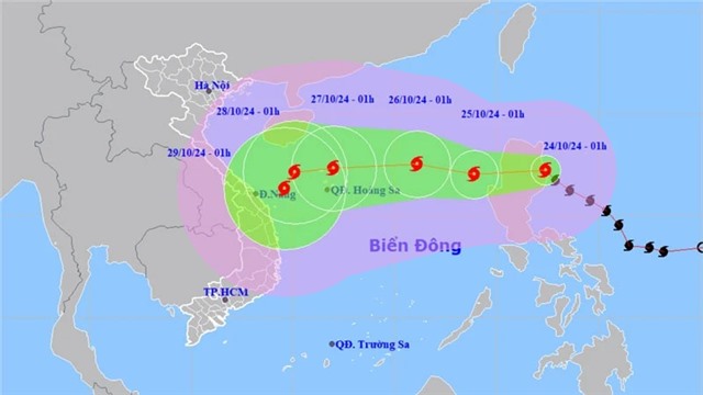 Bão Trà Mi gây biển động rất mạnh, sóng cao 5-7m