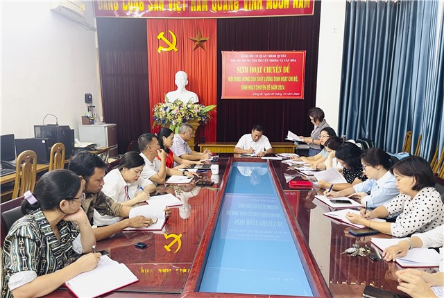Sinh hoạt chuyên đề về Nâng cao u888vip1 sinh hoạt chi bộ, sinh hoạt chuyên đề năm 2024