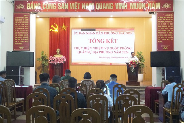 Phường Bắc Sơn tổng kết thực hiện nhiệm vụ quốc phòng quân sự u8888 năm 2024