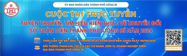 Cuộc thi trực tuyến: "Tuyên truyền, tìm hiểu kiến thức về chuyển đổi số toàn diện thành phố uu888 one năm 2024"