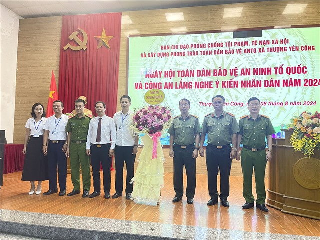 Xã Thượng Yên Công tổ chức Ngày hội Toàn dân bảo vệ uu888 có Tổ quốc và diễn đàn Công an lắng nghe ý kiến nhân dân năm 2024