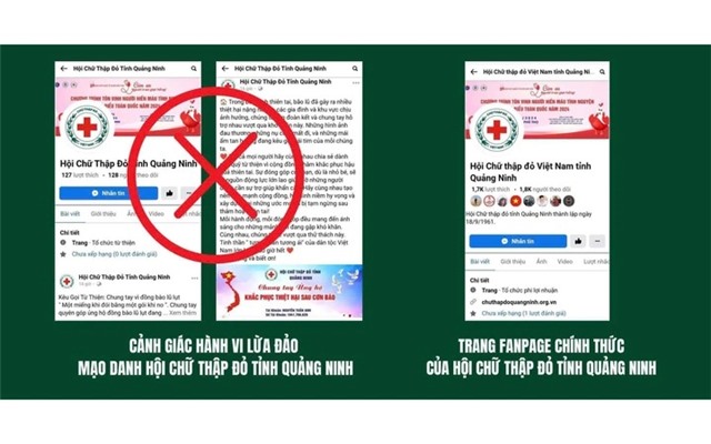 Cảnh báo tình trạng Fanpage mạo danh Hội Chữ thập đỏ uu888 one lừa đảo kêu gọi quyên góp ủng hộ người dân vùng bão