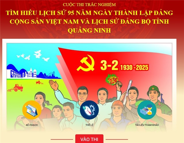 Triển khai Cuộc thi trắc nghiệm tìm hiểu lịch sử 95 năm ngày thành lập Đảng Cộng sản uu888 có và lịch sử Đảng bộ Tỉnh uu888 one