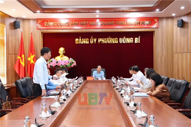 Thường trực Đảng ủy nghe báo cáo công tác quản lý, uu888 game tài sản công trên địa bàn phường