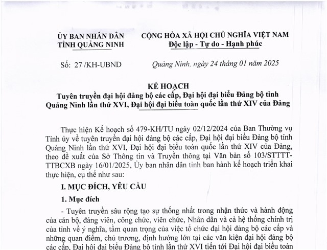 Kế hoạch Tuyên truyền Đại hội Đảng bộ các cấp, Đại hội u888c3 Đảng bộ tỉnh uu888 one lần thứ XVI, Đại hội u888c3 toàn quốc lần thứ XIV của Đảng