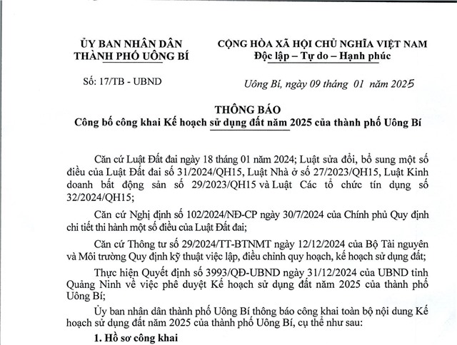 tải uu888 công bố công khai kế hoạch sử dụng đất năm 2025 của thành phố uu888 one