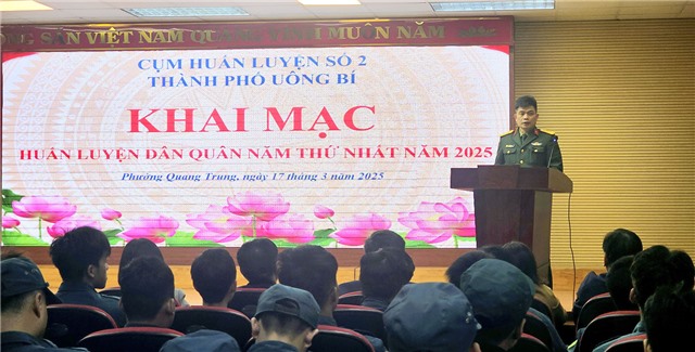 Khai mạc huấn luyện dân quân tự vệ năm thứ nhất cụm 2 năm 2025