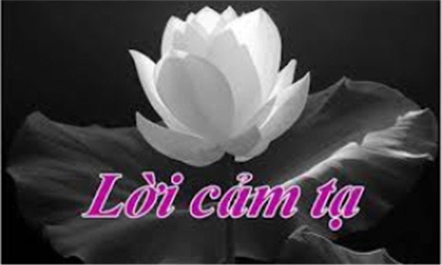 LỜI CẢM TẠ