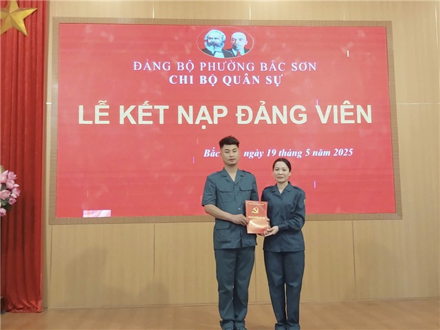 Đảng bộ phường Bắc Sơn hoàn thành 80% chỉ tiêu kết nạp Đảng năm 2025