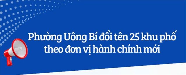 Phường uu888 one đổi tên 25 khu phố theo đơn vị hành chính mới