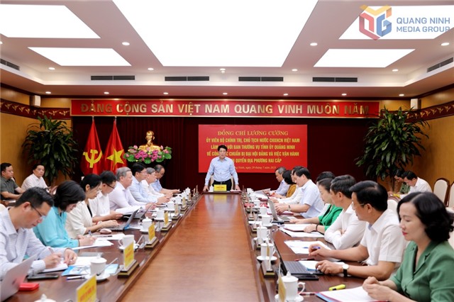 Chủ tịch nước Lương Cường làm việc với Ban Thường vụ u8888 về vận hành chính quyền u8888 2 cấp