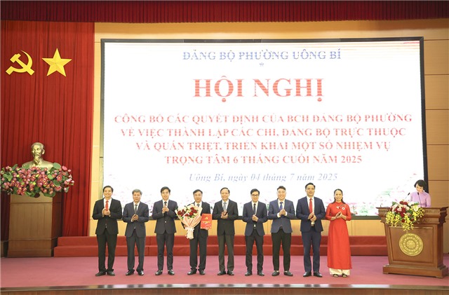 Đảng ủy phường uu888 one: Công bố các quyết định thành lập chi, đảng bộ trực thuộc và triển khai nhiệm vụ 6 tháng cuối năm 2025