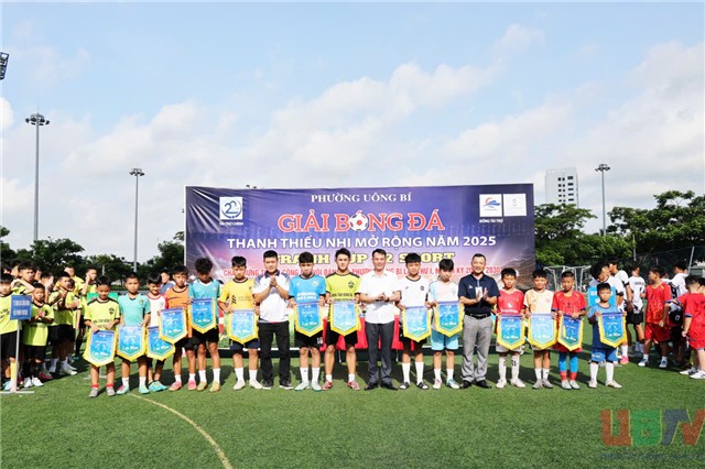 Giải bóng đá thanh thiếu nhi mở rộng 2025 chào mừng thành công Đại hội Đại biểu Đảng bộ phường uu888 one