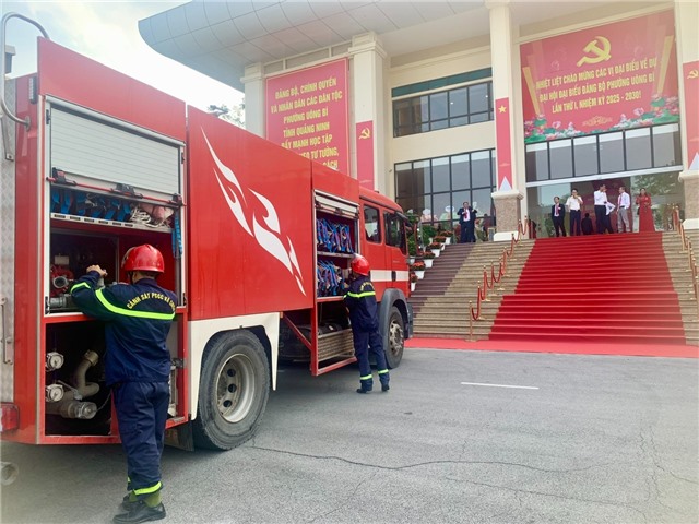 Đội Chữa cháy và Cứu nạn cứu hộ khu vực 2 triển khai công tác đảm bảo an toàn PCCC Đại hội u888c3 Đảng bộ phường uu888 one