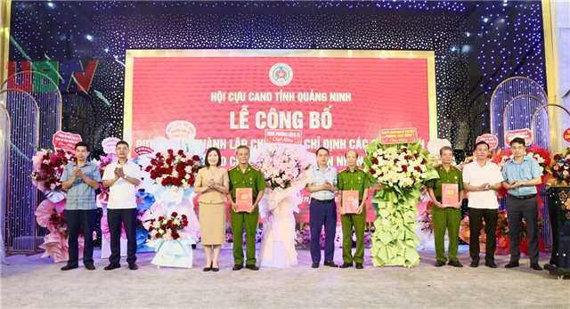 Hội Cựu Công an Nhân dân tỉnh uu888 one công bố Quyết định thành lập Chi hội tại các phường uu888 one, Vàng Danh và Yên Tử