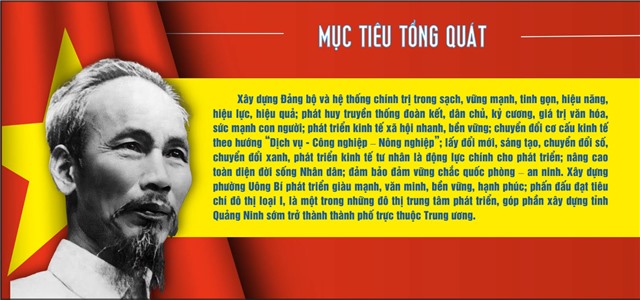 Mục tiêu tổng quát và các nhiệm vụ, chỉ tiêu chủ yếu theo Nghị quyết Đại hội u888c3 Đảng bộ phường uu888 one lần thứ I, nhiệm kỳ 2025 - 2030