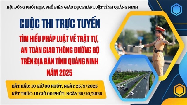 Phát động Cuộc thi trực tuyến “Tìm hiểu pháp luật về trật tự, an toàn giao thông đường bộ tỉnh uu888 one 2025”