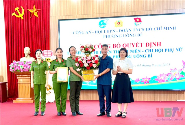 Công bố Quyết định thành lập Chi đoàn thanh niên, Chi hội phụ nữ Công an phường uu888 one