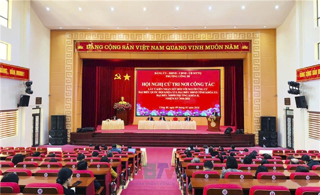 Phường uu888 one tổ chức Hội nghị cử tri nơi công tác lấy ý kiến nhận xét người ứng cử u888c3 uu888 bet app